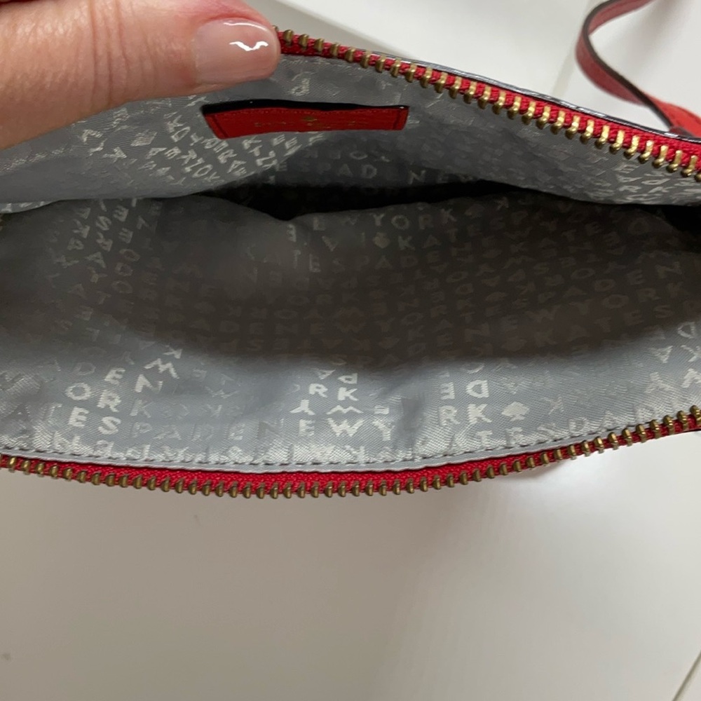 Kate Spade Mariana Mansfield leather Crossbody bag persimmon red - Picture 10 of 12